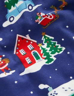 Nachtwäsche & Schlafanzüge | Boden Eng anliegender, langer Schlafanzug- Weihnachtshäuser
