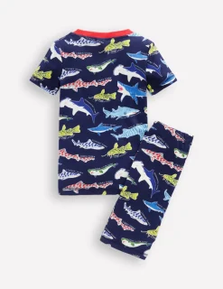Nachtwäsche & Schlafanzüge | Boden Eng anliegender, leuchtender, kurzer Schlafanzug-Schuluniform-Navy, Haie Schuluniform-Navy,Haie