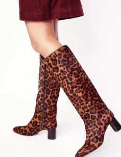Stiefel | Absatzschuhe | Boden Erica Kniehohe Lederstiefel- Schokobraun