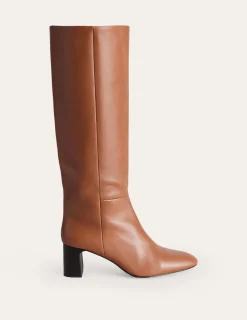Absatzschuhe | Stiefel | Boden Erica Kniehohe Lederstiefel-Hellbraun Leder HellbraunLeder