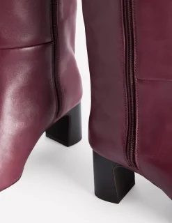 Stiefel | Absatzschuhe | Boden Erica Kniehohe Lederstiefel-Oxblood Leder OxbloodLeder