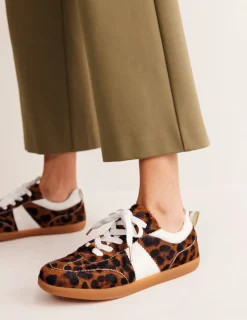 Nachtwäsche & Schlafanzüge | Flache Schuhe | Boden Erin Retro-Tennisschuhe- Schokobraun