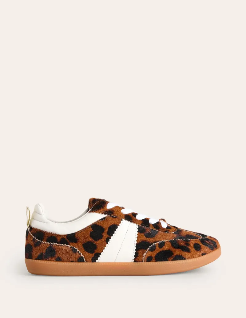 Nachtwäsche & Schlafanzüge | Flache Schuhe | Boden Erin Retro-Tennisschuhe- Schokobraun