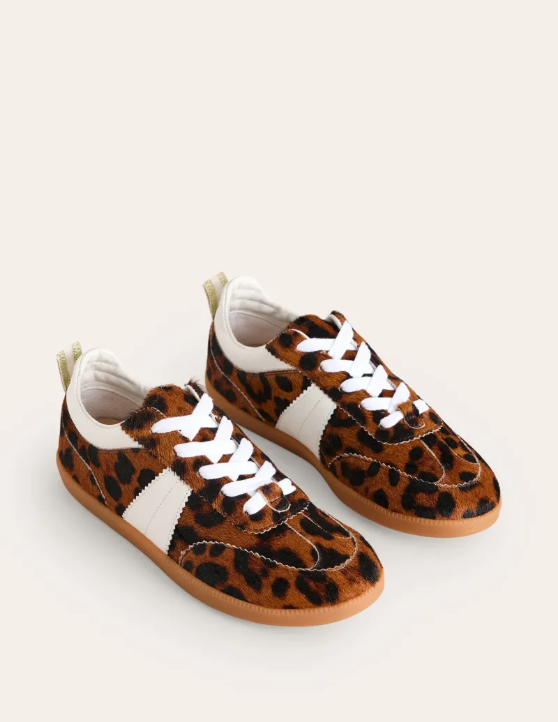 Nachtwäsche & Schlafanzüge | Flache Schuhe | Boden Erin Retro-Tennisschuhe- Schokobraun