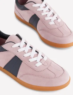 Nachtwäsche & Schlafanzüge | Flache Schuhe | Boden Erin Retro-Tennisschuhe- Vintage-Mauve/Marineblau