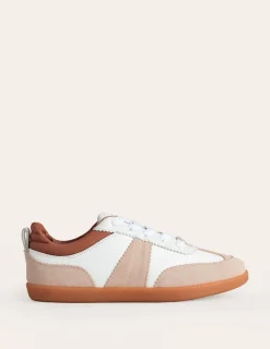 Nachtwäsche & Schlafanzüge | Flache Schuhe | Boden Erin Retro-Tennisschuhe-Weiß Mix WeißMix