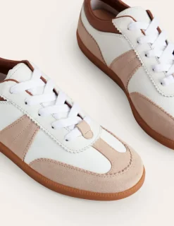 Nachtwäsche & Schlafanzüge | Flache Schuhe | Boden Erin Retro-Tennisschuhe-Weiß Mix WeißMix
