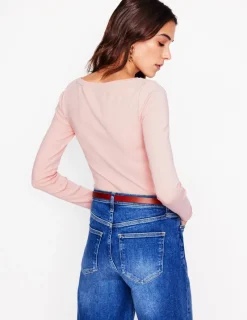 T-shirts & Tops | Oberteile | Boden Essential Jersey-Oberteil mit U-Boot-Ausschnitt- Milchshake