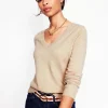 Pullover & Strickjacken | Boden Eva Kaschmirpullover mit V-Ausschnitt-Graubraun Meliert GraubraunMeliert