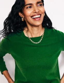 Pullover & Strickjacken | Boden Eva Kaschmirpullover mit Rundhalsausschnitt- Kieferngrün