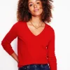Pullover & Strickjacken | Boden Eva Kaschmirpullover mit V-Ausschnitt- Rouge-Rot