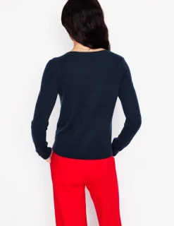 Pullover & Strickjacken | Boden Eva Kaschmirpullover mit V-Ausschnitt- Marineblau