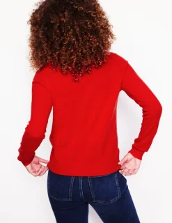 Pullover & Strickjacken | Boden Eva Kaschmirpullover mit V-Ausschnitt- Rouge-Rot