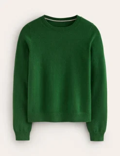 Pullover & Strickjacken | Boden Eva Kaschmirpullover mit Rundhalsausschnitt- Kieferngrün