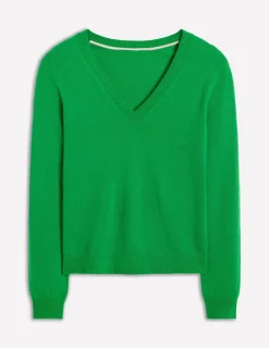 Pullover & Strickjacken | Boden Eva Kaschmirpullover mit V-Ausschnitt- Paradiesgrün