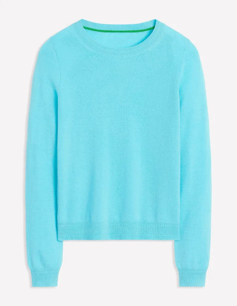 Pullover & Strickjacken | Boden Eva Kaschmirpullover mit Rundhalsausschnitt- Karibikblau