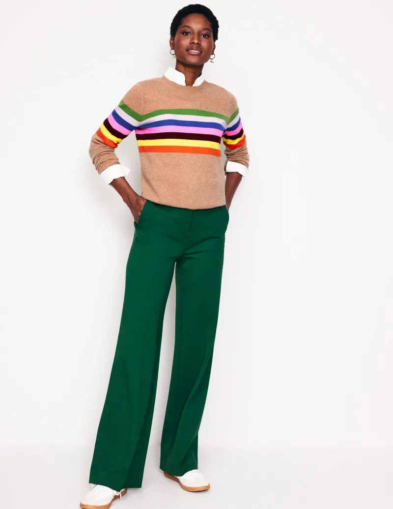 Pullover & Strickjacken | Boden Eva Kaschmirpullover mit Rundhalsausschnitt-Kamelbraun Meliert, Regenbogen KamelbraunMeliert,Regenbogen