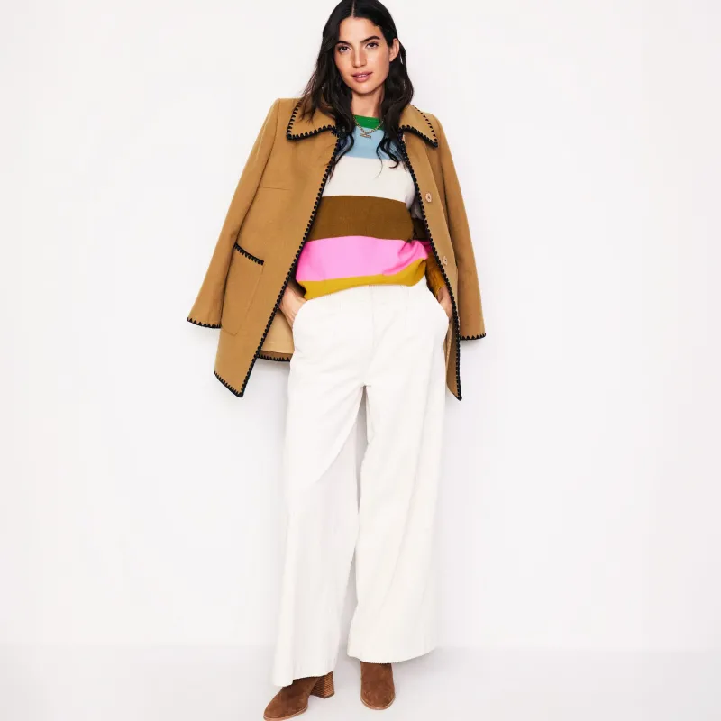 Pullover & Strickjacken | Boden Eva Kaschmirpullover mit Rundhalsausschnitt-Bunt, Regenbogen Bunt,Regenbogen