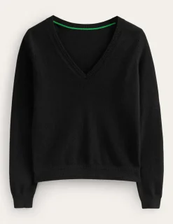Pullover & Strickjacken | Boden Eva Kaschmirpullover mit V-Ausschnitt- Schwarz