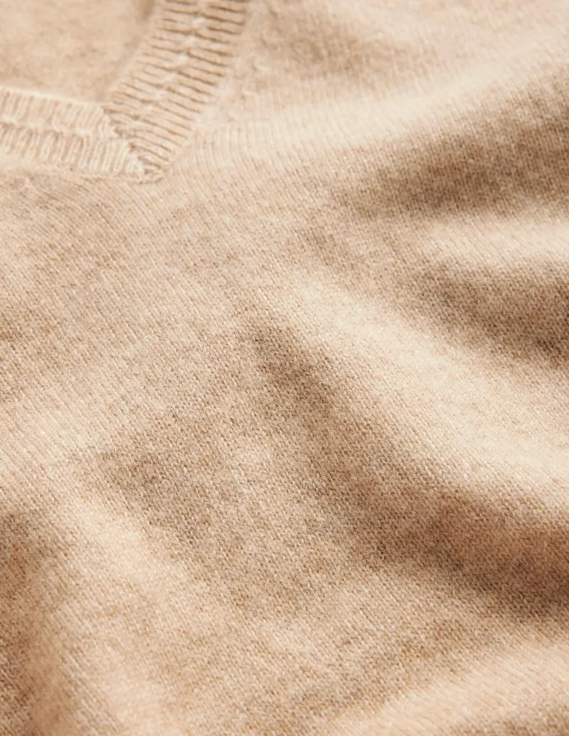 Pullover & Strickjacken | Boden Eva Kaschmirpullover mit V-Ausschnitt-Graubraun Meliert GraubraunMeliert