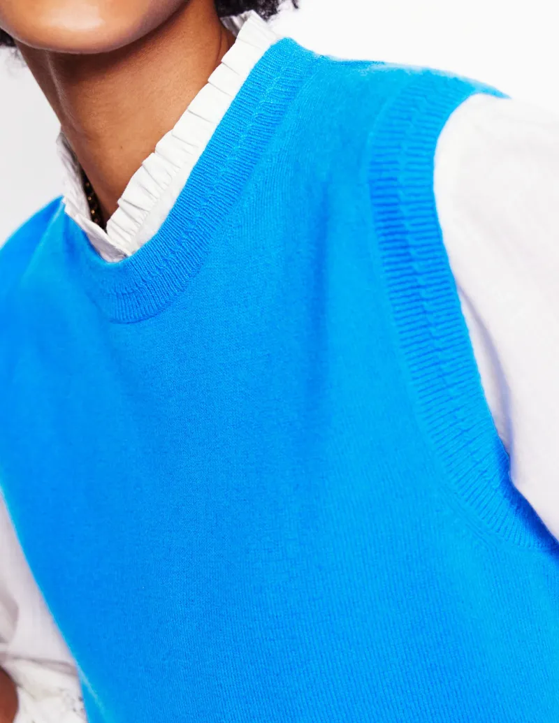 Pullover & Strickjacken | Boden Eva Kaschmir-Pullunder- Himmelblau