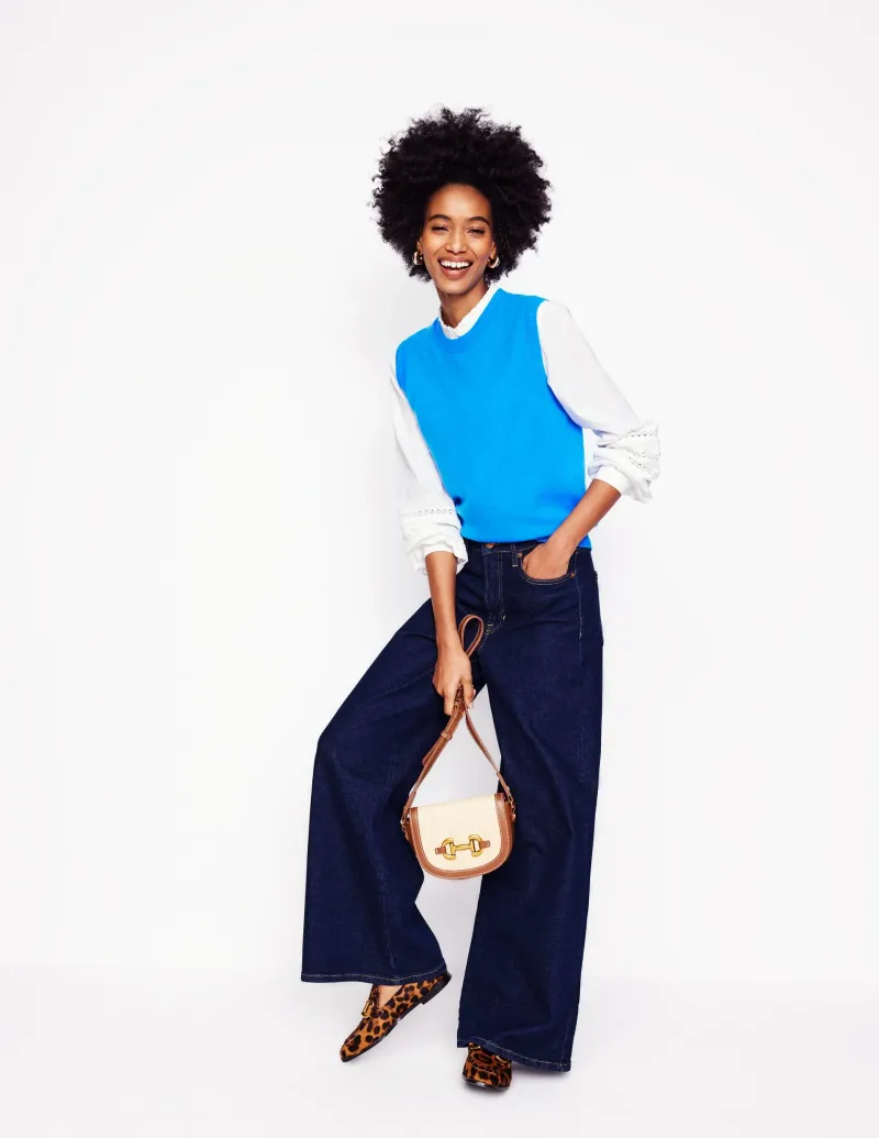 Pullover & Strickjacken | Boden Eva Kaschmir-Pullunder- Himmelblau
