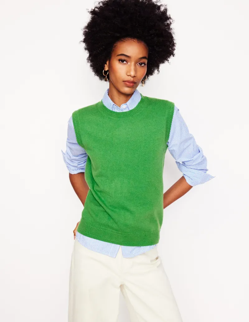 Pullover & Strickjacken | Boden Eva Kaschmir-Pullunder- Paradiesgrün