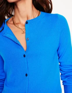 Pullover & Strickjacken | Boden Eva Kaschmir-Strickjacke mit Rundhalsausschnitt- Himmelblau