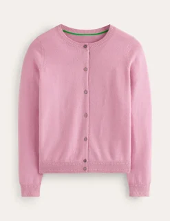 Pullover & Strickjacken | Boden Eva Kaschmir-Strickjacke mit Rundhalsausschnitt-Pink Icing PinkIcing