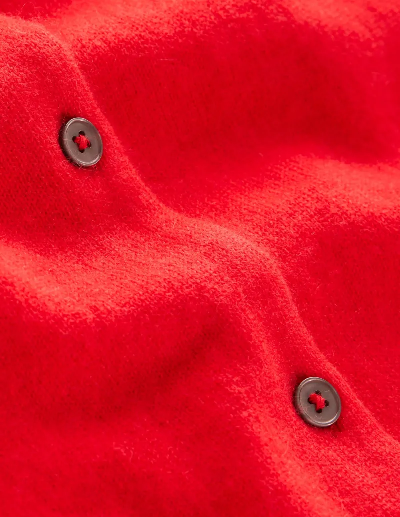 Pullover & Strickjacken | Boden Eva Kaschmir-Strickjacke mit Rundhalsausschnitt- Erbeerkuchenrot