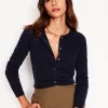 Pullover & Strickjacken | Boden Eva Verkürzte Strickjacke aus Kaschmir- Marineblau