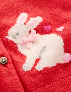 Pullover & Strickjacken | Boden Evelyn Strickjacke mit lustigem Motiv-Marmeladenrot Hasen MarmeladenrotHasen