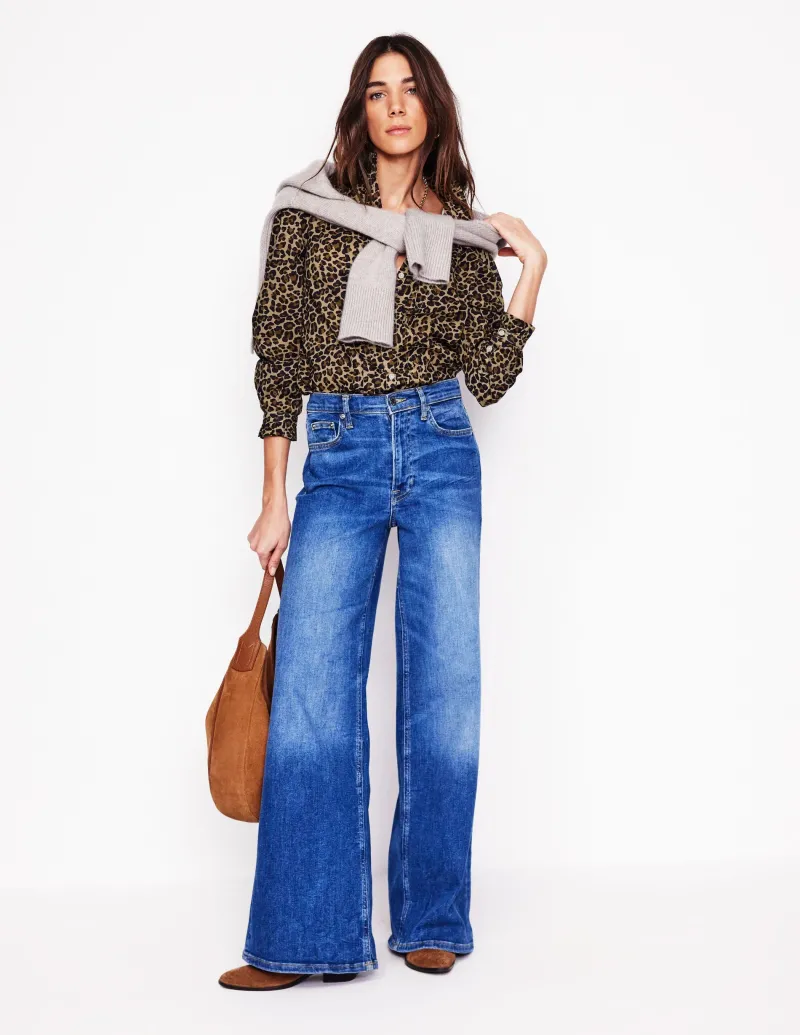 Hemden | Oberteile | Boden Felicity Baumwollbluse-Kamelbraun, Gepard Pop Kamelbraun,GepardPop