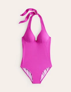 Bademode | Boden Figurformender Badeanzug- Dunkelpink