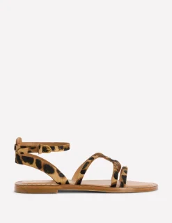 Flache Schuhe | Sandalen | Boden Flache Freizeit-Sandalen-Mohair, Leopardenmuster Mohair,Leopardenmuster