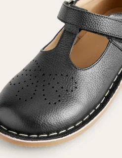 Schuhe, Turnschuhe & Sandalen | Boden Flache Schuhe aus Leder mit T-Steg- Schwarz