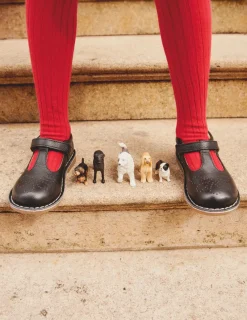 Schuhe, Turnschuhe & Sandalen | Boden Flache Schuhe aus Leder mit T-Steg- Schwarz