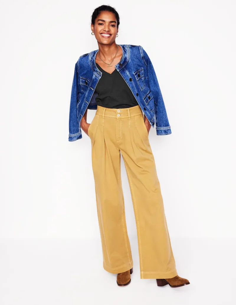 T-shirts & Tops | Oberteile | Boden Flammgarn-Top mit V-Ausschnitt- Schwarz