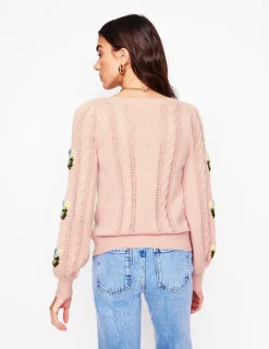 Pullover & Strickjacken | Boden Flauschiger Pullover mit Stickerei-Sanftes Lavendelrosa SanftesLavendelrosa