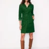 Kleider & Jumpsuits | Kleider In Petite | Boden Flora Hemdblusenkleid aus Cord- Dunkelgrün