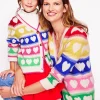 Pullover & Strickjacken | Boden Flora lustige Strickjacke mit V-Ausschnitt-Regenbogen Herzen RegenbogenHerzen