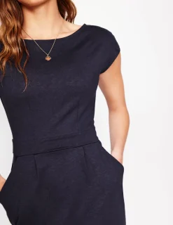 Kleider & Jumpsuits | Kleider In Petite | Boden Florrie Jerseykleid-Aqua Marine Marl AquaMarineMarl