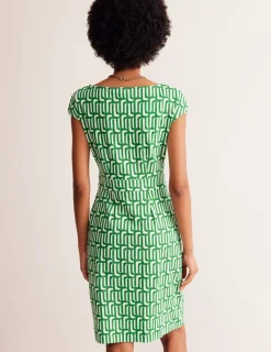 Kleider & Jumpsuits | Kleider In Petite | Boden Florrie Jerseykleid-Smaragdgrün, Motiv Falling Geo Smaragdgrün,MotivFallingGeo