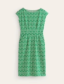 Kleider & Jumpsuits | Kleider In Petite | Boden Florrie Jerseykleid-Smaragdgrün, Motiv Falling Geo Smaragdgrün,MotivFallingGeo