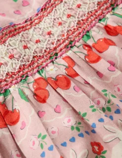 Kleider | Boden Gemütliches Kleid mit Smokdetail-Rosa Valentinstagshase RosaValentinstagshase