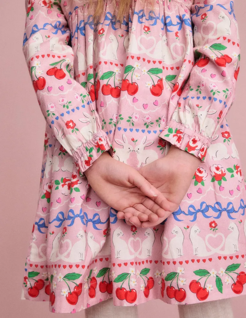 Kleider | Boden Gemütliches Kleid mit Smokdetail-Rosa Valentinstagshase RosaValentinstagshase