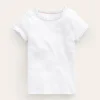 Oberteile & T-shirts | Boden Geripptes Kurzarm-T-Shirt- Weiß