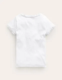 Oberteile & T-shirts | Boden Geripptes Kurzarm-T-Shirt- Weiß