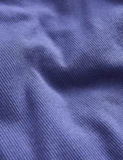Oberteile & T-shirts | Boden Geripptes Top mit Spitzenbesatz- Blau