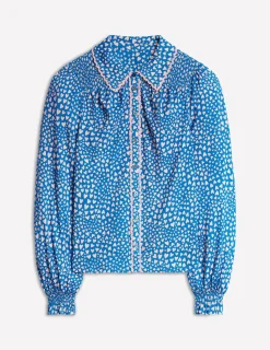 Hemden | T-shirts & Tops | Boden Gesmoktes Jerseyhemd-Galerie-Blau, Paisley-Herz Galerie-Blau,Paisley-Herz